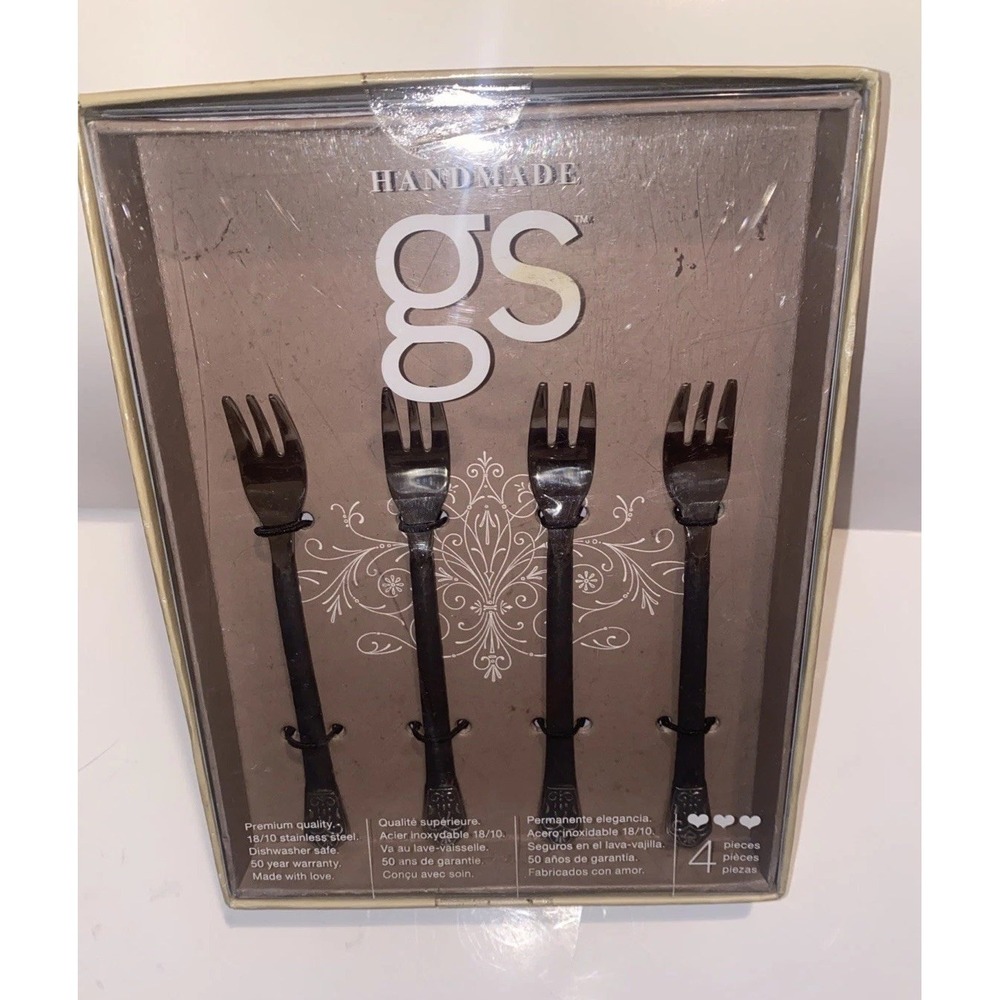 Gourmet Settings Handmade 4 Piece Mini Fork Set 18/10 Stainless Avalon